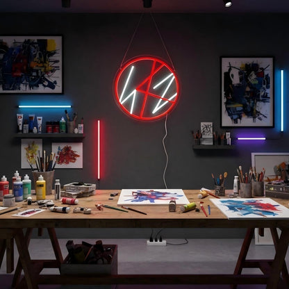 Saja Boys "Pink Idol Glow" Neon Sign | 13"x13" K-Pop Demon Hunters Aesthetic LED Wall Art