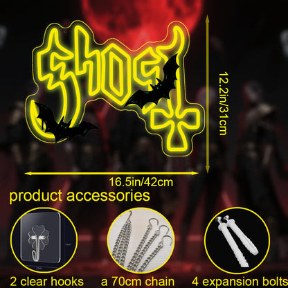 Saja Boys "Pink Idol Glow" Neon Sign | 13"x13" K-Pop Demon Hunters Aesthetic LED Wall Art