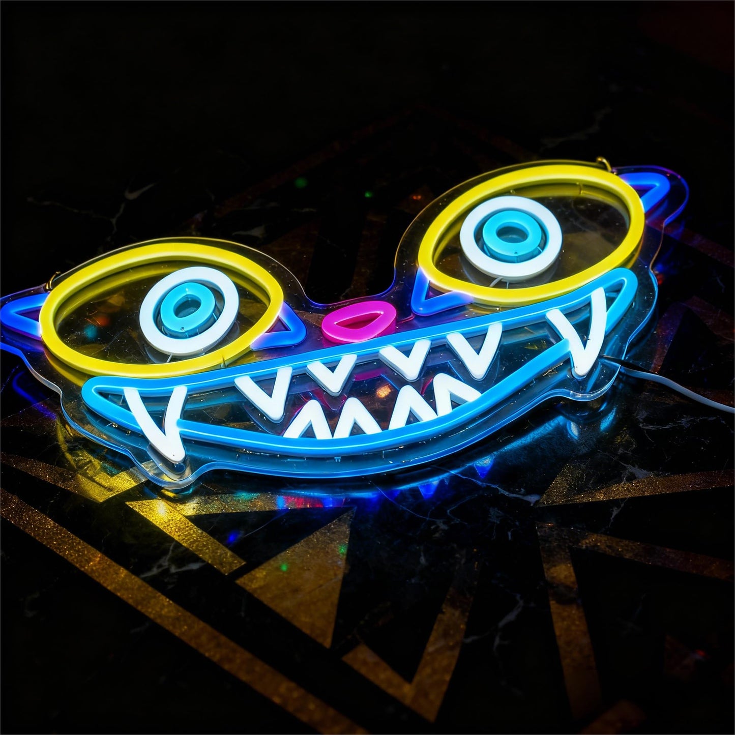 Saja Boys "Pink Idol Glow" Neon Sign | 13"x13" K-Pop Demon Hunters Aesthetic LED Wall Art