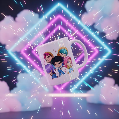 Saja Boys "The Pride" 11oz Ceramic Mug | K-Pop Demon Hunters White Idol Coffee Cup