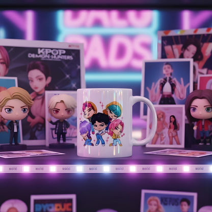 Saja Boys "The Pride" 11oz Ceramic Mug | K-Pop Demon Hunters White Idol Coffee Cup