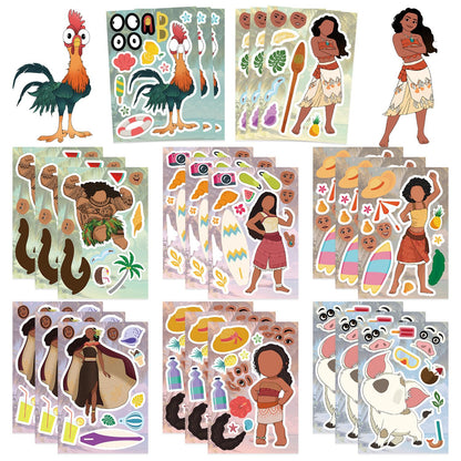 K-Pop Demon Hunters DIY "Make-A-Face" Sticker Set | 24-Sheet Saja Boys & Huntrix Interactive Party Decals