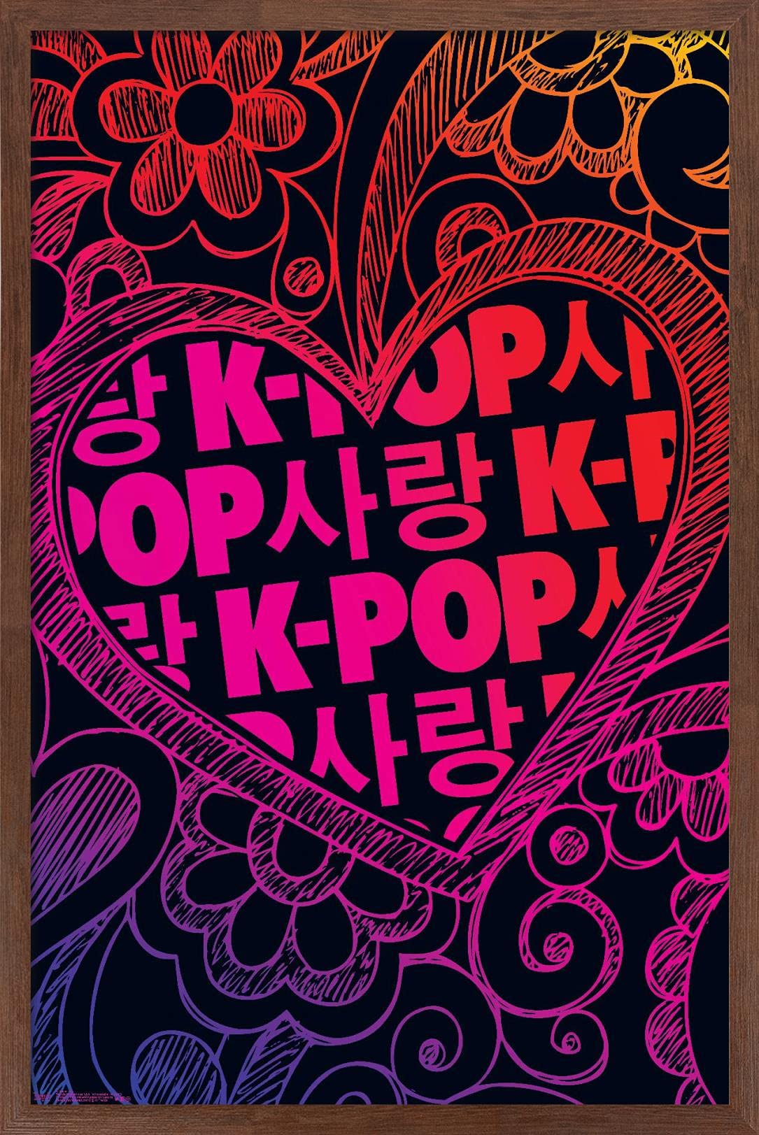 K-Pop Wall Poster — 22.375" × 34" Print with Beechwood Hanger