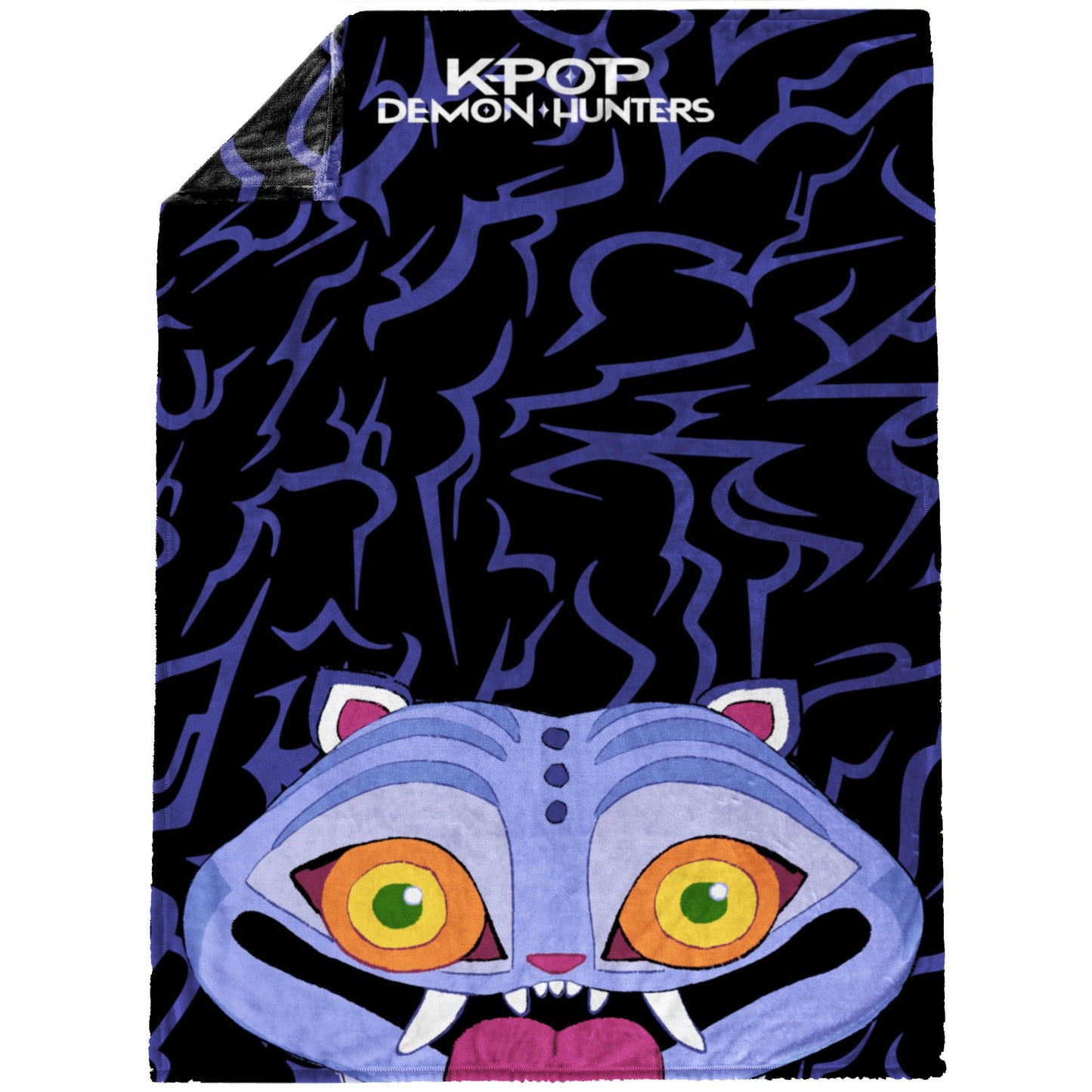 Saja Boys & Huntrix Chibi Plush Throw | K-Pop Demon Hunters Lavender Aesthetic Dorm Blanket