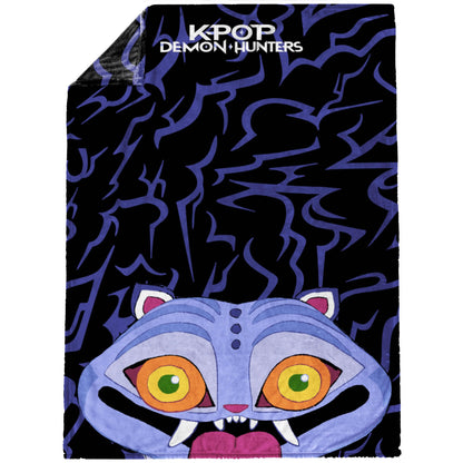 Saja Boys & Huntrix Chibi Plush Throw | K-Pop Demon Hunters Lavender Aesthetic Dorm Blanket