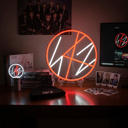 Saja Boys "Pink Idol Glow" Neon Sign | 13"x13" K-Pop Demon Hunters Aesthetic LED Wall Art