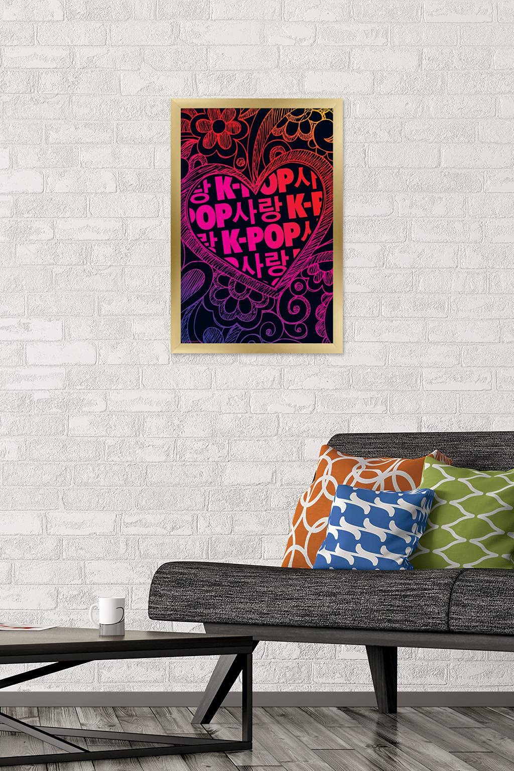 K-Pop Wall Poster — 22.375" × 34" Print with Beechwood Hanger