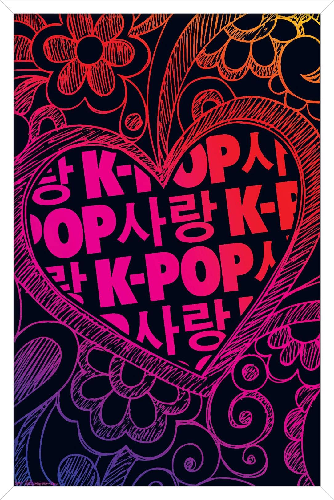 K-Pop Wall Poster — 22.375" × 34" Print with Beechwood Hanger