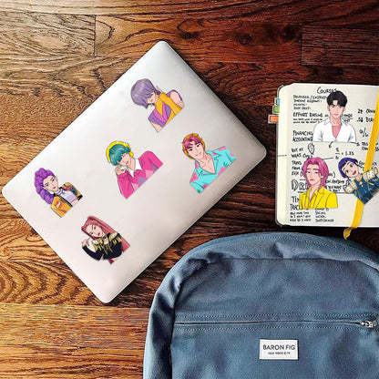 K-Pop Demon Hunters DIY "Make-A-Face" Sticker Set | 24-Sheet Saja Boys & Huntrix Interactive Party Decals