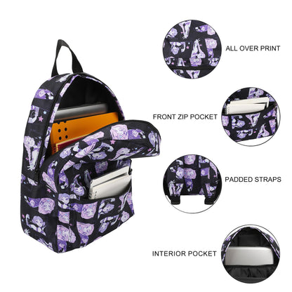 Saja Boys "Dark Idol" All-Over Print Backpack | 16.5" K-Pop Demon Hunters Tech Streetwear Bag