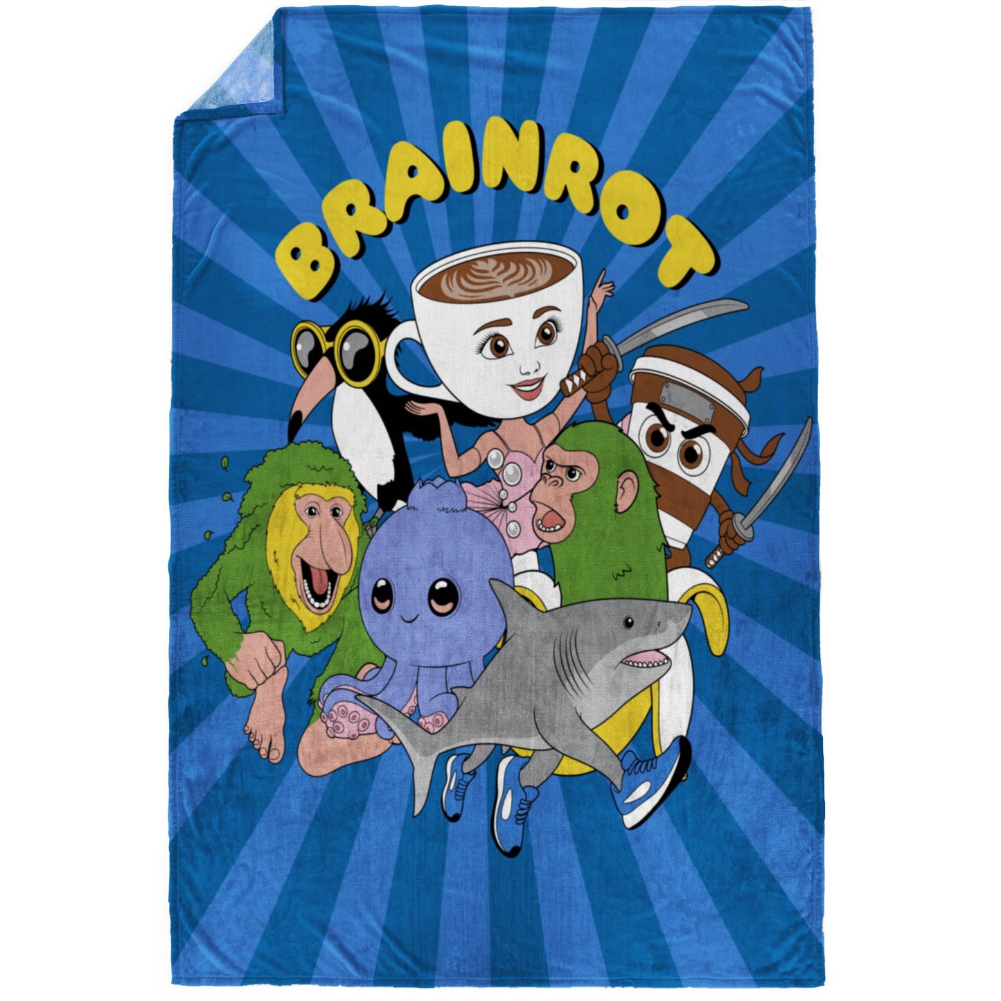 Saja Boys & Huntrix Chibi Plush Throw | K-Pop Demon Hunters Lavender Aesthetic Dorm Blanket