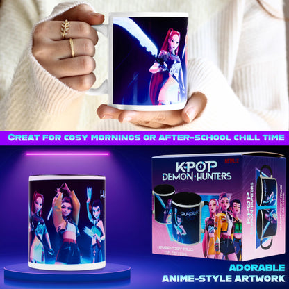 Saja Boys "The Pride" 11oz Ceramic Mug | K-Pop Demon Hunters White Idol Coffee Cup