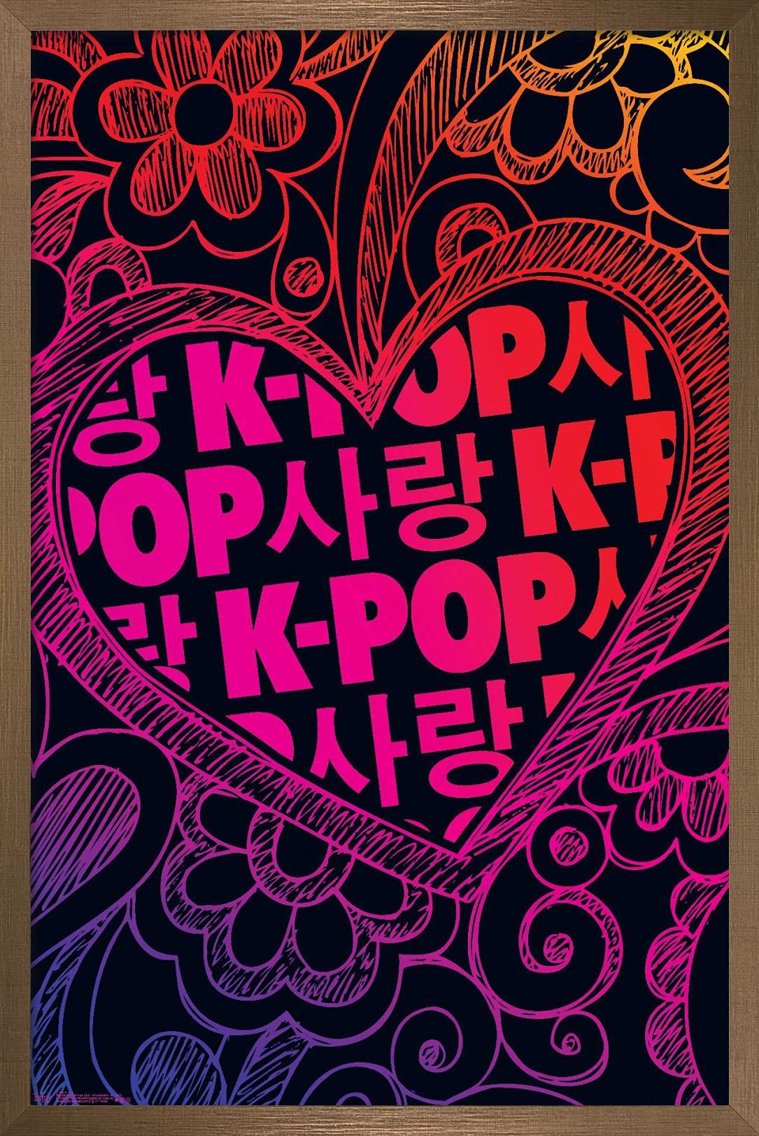 K-Pop Wall Poster — 22.375" × 34" Print with Beechwood Hanger