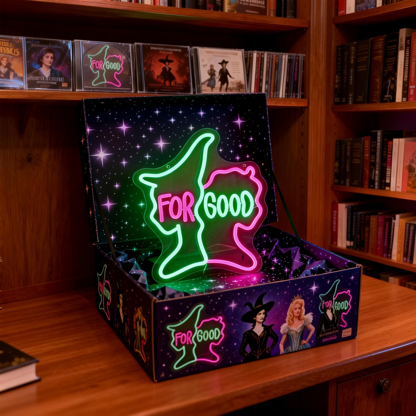 Saja Boys "Pink Idol Glow" Neon Sign | 13"x13" K-Pop Demon Hunters Aesthetic LED Wall Art