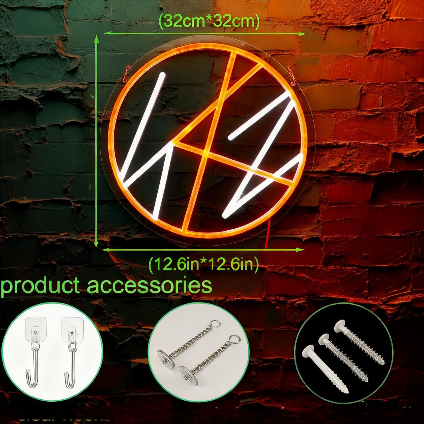 Saja Boys "Pink Idol Glow" Neon Sign | 13"x13" K-Pop Demon Hunters Aesthetic LED Wall Art