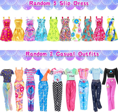 140 Pack 11.5-inch Doll & Closet Set — Fashion DIY Wardrobe Clothes & Accessories