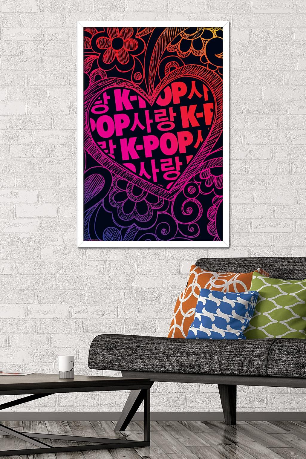 K-Pop Wall Poster — 22.375" × 34" Print with Beechwood Hanger