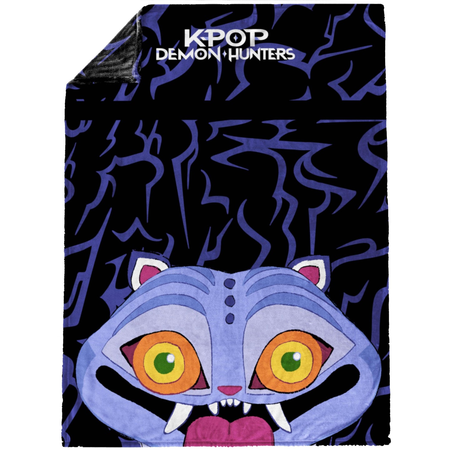 Saja Boys & Huntrix Chibi Plush Throw | K-Pop Demon Hunters Lavender Aesthetic Dorm Blanket