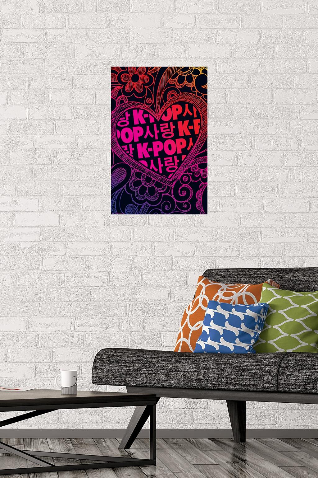 K-Pop Wall Poster — 22.375" × 34" Print with Beechwood Hanger