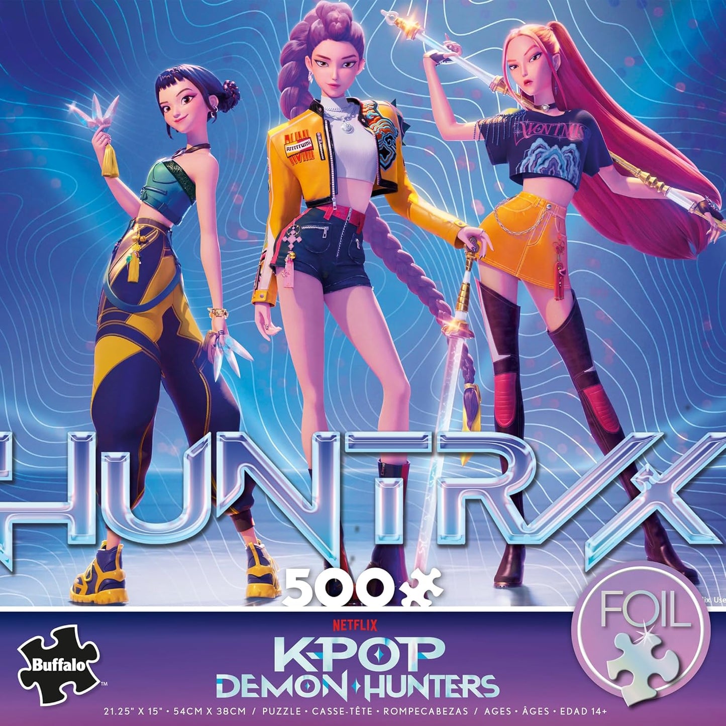 Buffalo Games Huntrix: K-Pop Demon Hunters 500-Piece Foil Jigsaw Puzzle