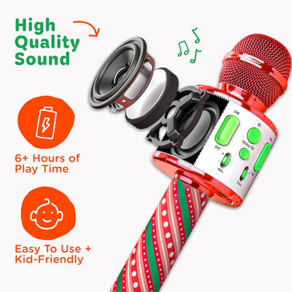 Huntrix "Vocal Star" Kids Karaoke Microphone - Bluetooth & Pre-Loaded Songs for Aspiring Hunters