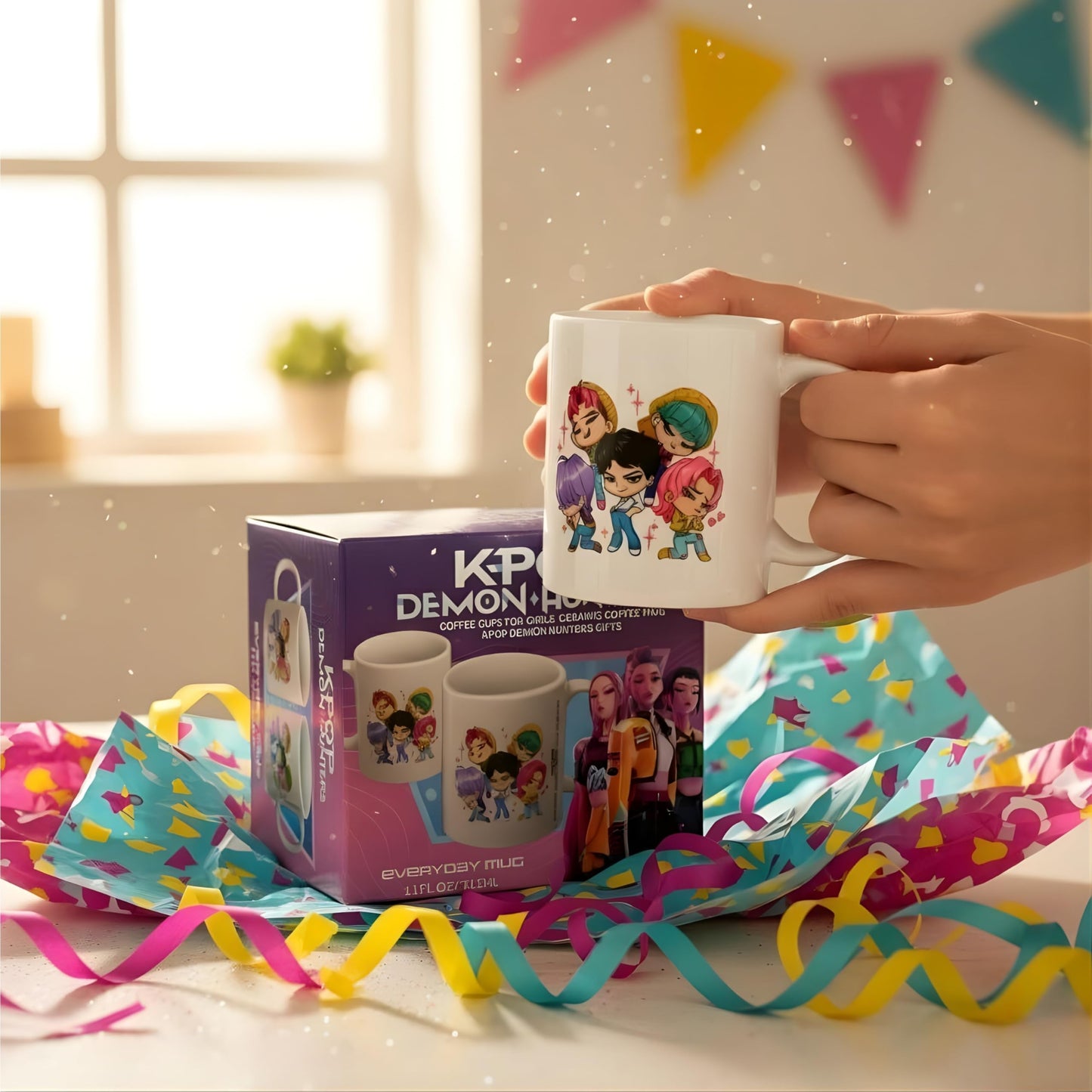 Saja Boys "The Pride" 11oz Ceramic Mug | K-Pop Demon Hunters White Idol Coffee Cup