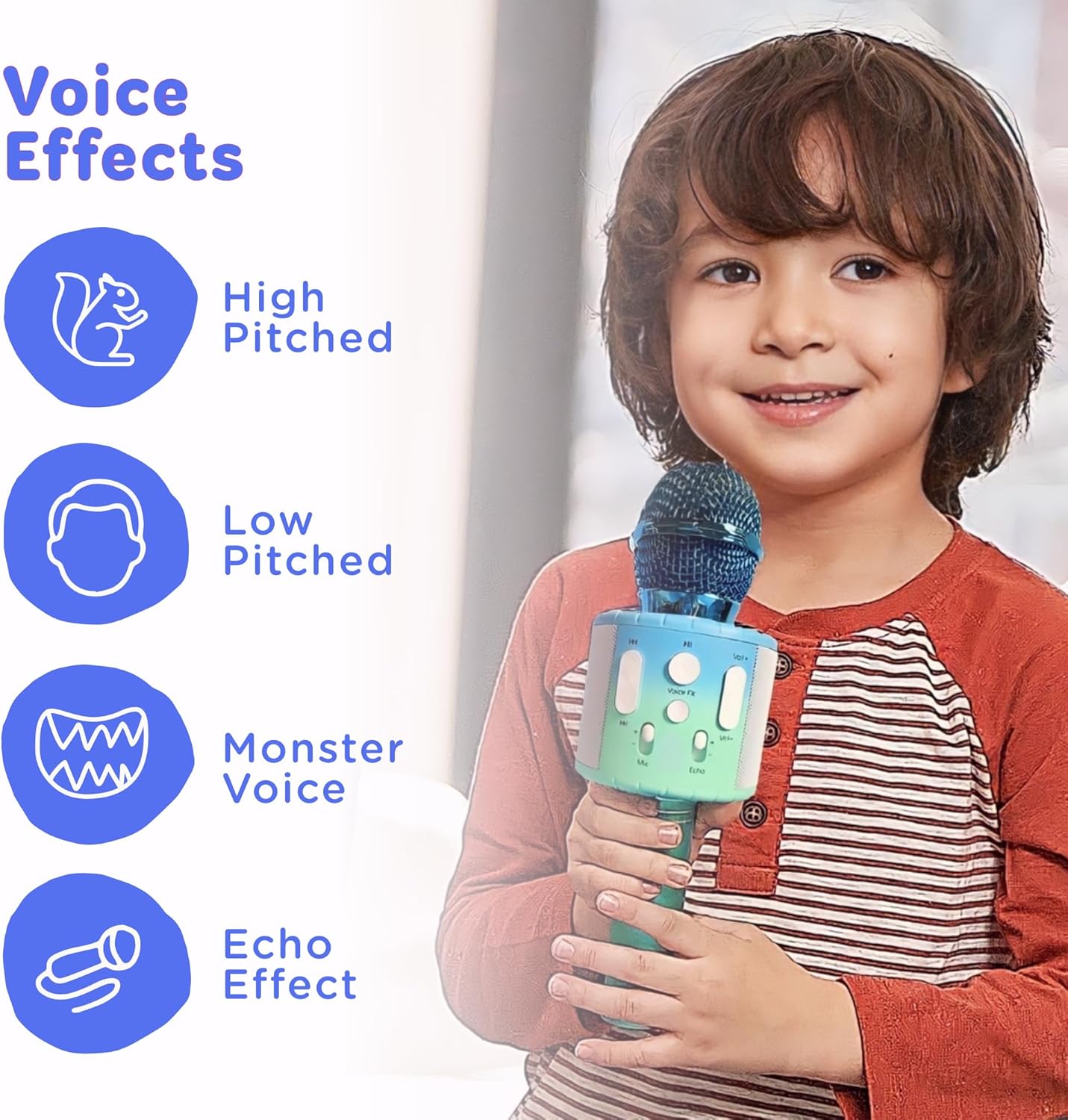 Huntrix "Vocal Star" Kids Karaoke Microphone - Bluetooth & Pre-Loaded Songs for Aspiring Hunters