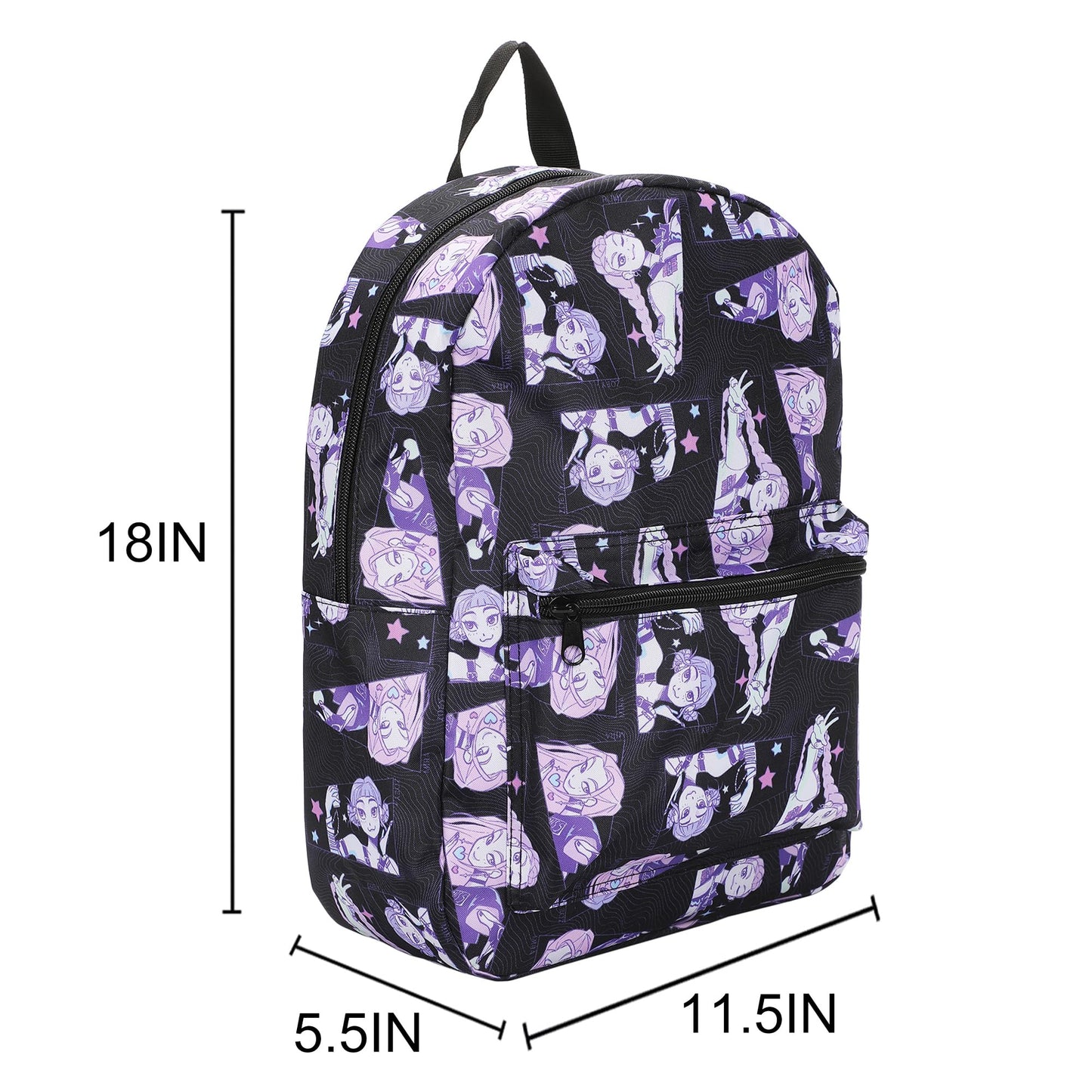 Saja Boys "Dark Idol" All-Over Print Backpack | 16.5" K-Pop Demon Hunters Tech Streetwear Bag