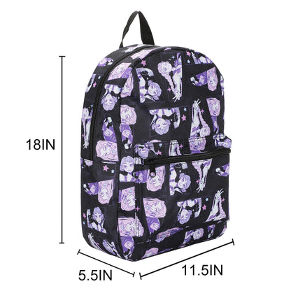 Saja Boys "Dark Idol" All-Over Print Backpack | 16.5" K-Pop Demon Hunters Tech Streetwear Bag