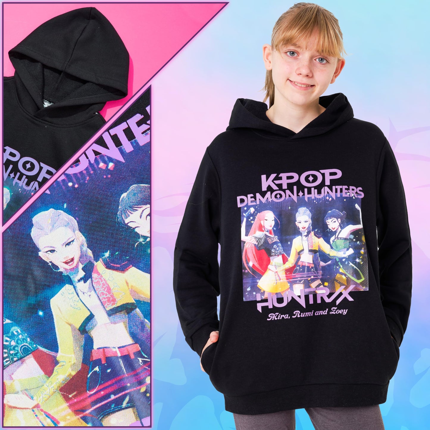 K-Pop Demon Hunters Hoodie for Girls & Teens — Officially Licensed Warm Pullover