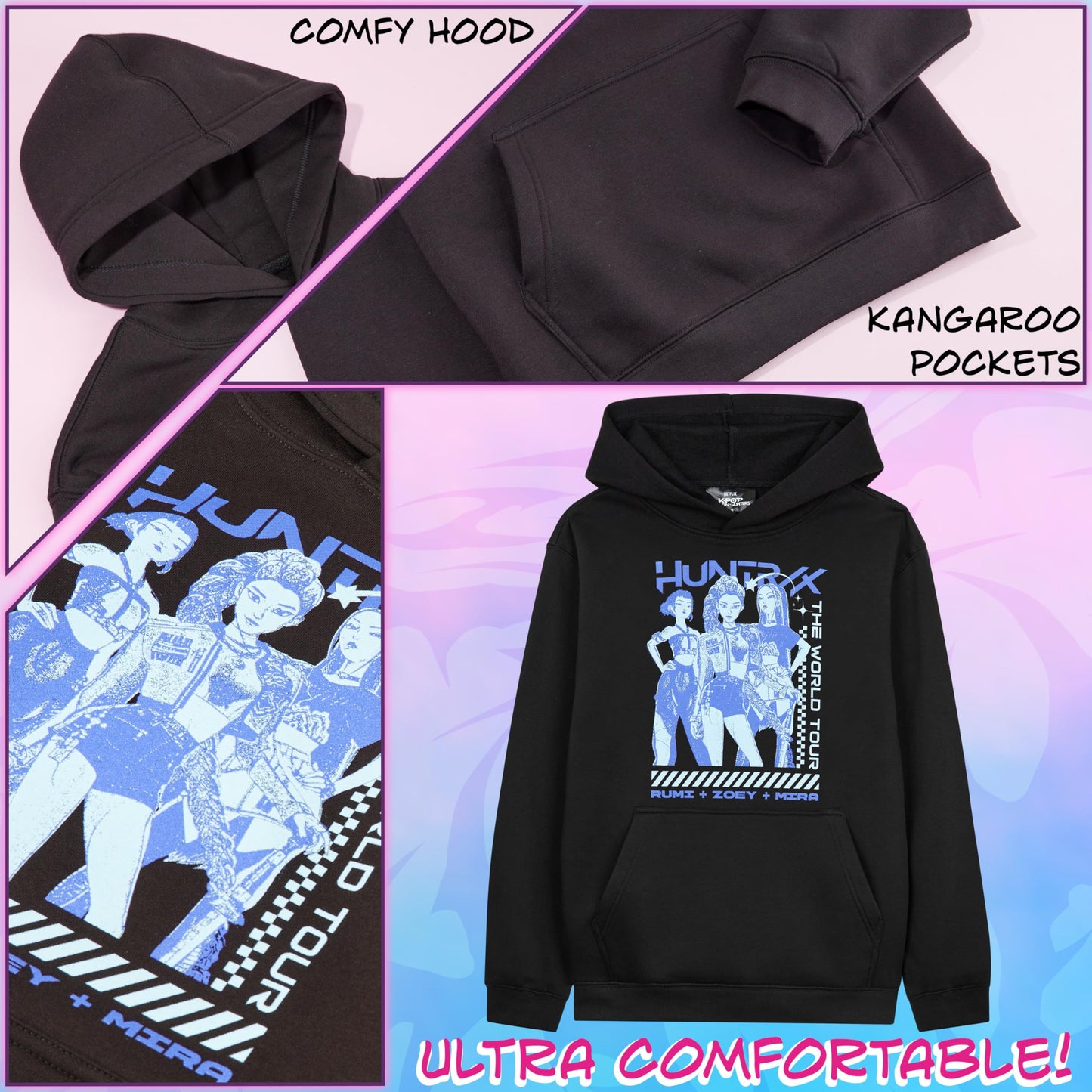 K-Pop Demon Hunters Hoodie for Girls & Teens — Officially Licensed Warm Pullover