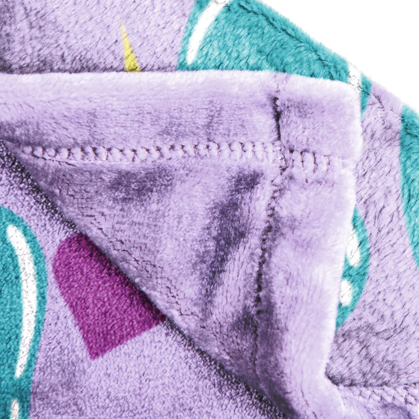 Saja Boys & Huntrix Chibi Plush Throw | K-Pop Demon Hunters Lavender Aesthetic Dorm Blanket