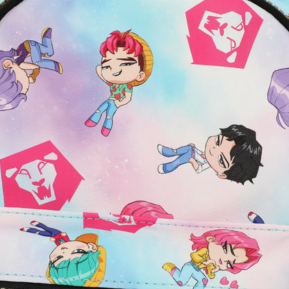 Saja Boys Chibi Mini Backpack | K-Pop Demon Hunters Blue & Pink Urban Streetwear Bag