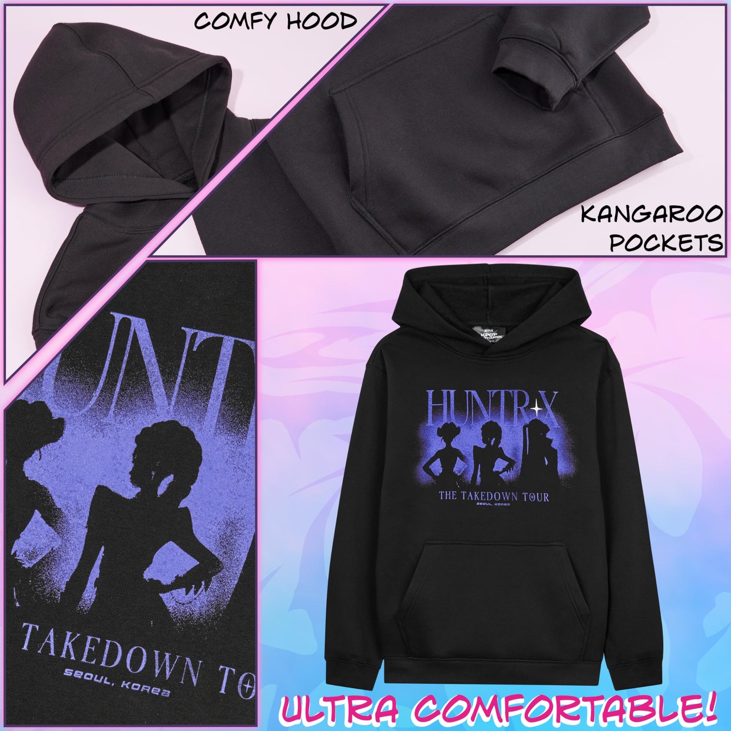 K-Pop Demon Hunters Hoodie for Girls & Teens — Officially Licensed Warm Pullover
