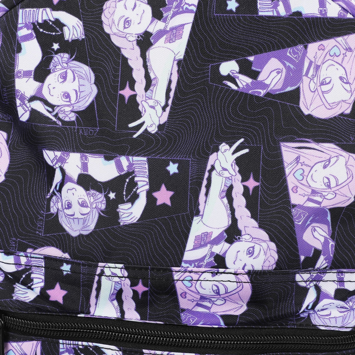 Saja Boys "Dark Idol" All-Over Print Backpack | 16.5" K-Pop Demon Hunters Tech Streetwear Bag