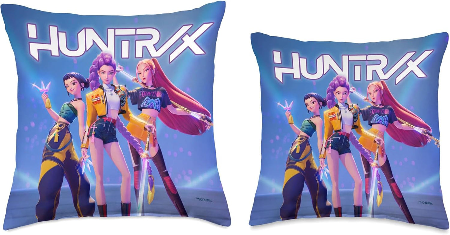 Buy HUNTRIX K-Pop Demon Hunters Throw Pillow Rumi Zoey Mira Merchandise