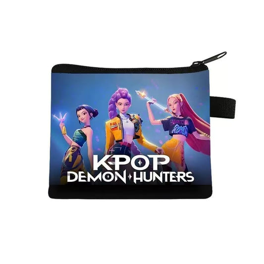 Demon Hunters Movie Element Girl's Wallet 13×11CM - Mini & Compact, Daily Commute Essential from KPop Huntrix Mira, Rumi, Zoey Characters