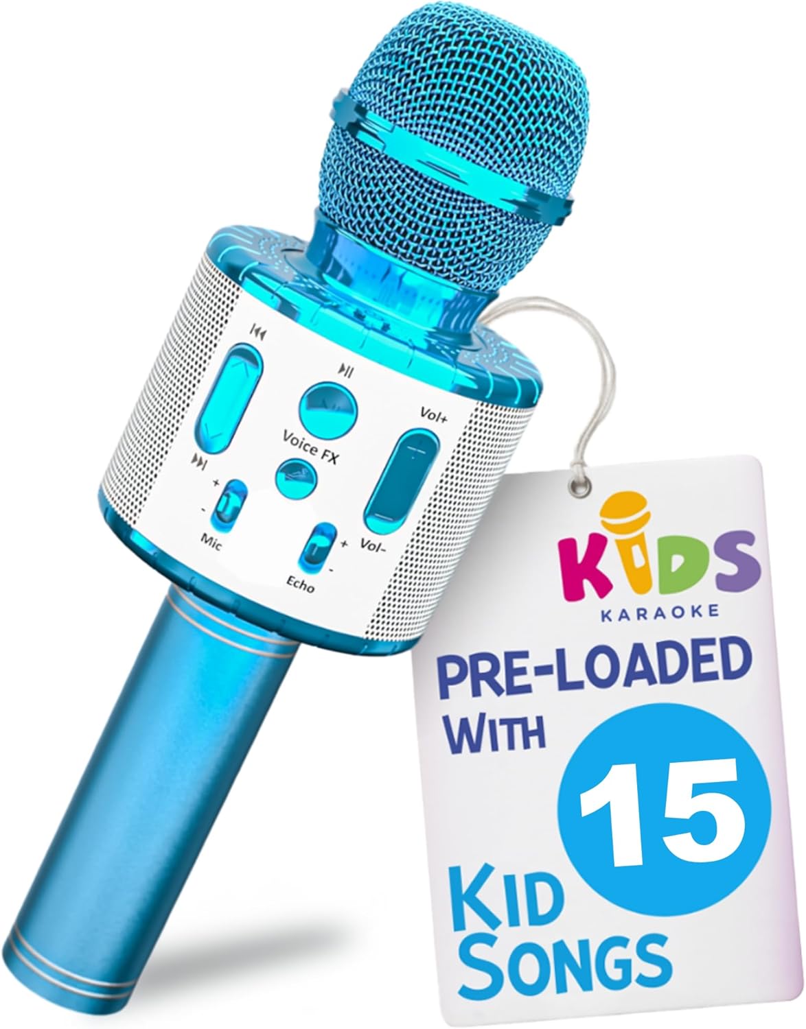Huntrix-themed purple kids karaoke microphone with Bluetooth and pre-loaded songs for toddlers and young K-Pop fans