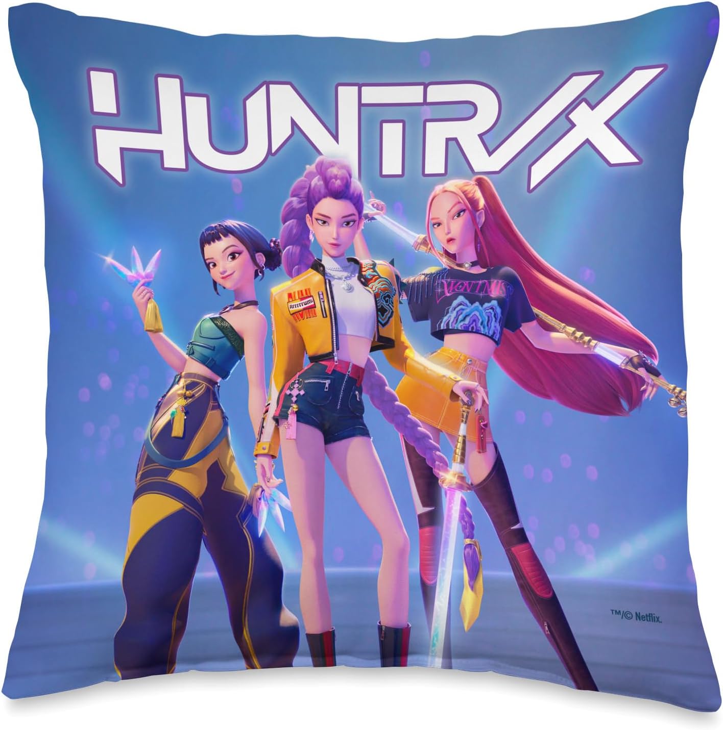 Kpop Demon Hunters HUNTRIX Officially Licensed Throw Pillow