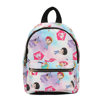 Buy the K-Pop Demon Hunters Chibi Saja 9” Adult Blue & Pink Mini Backpack
